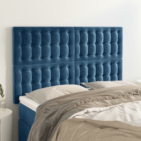 Kopfteile 4 Einheiten dunkelblauer Samt 72x5x78/88 cm von vidaXL, Kopf- und Fußteile - Ref: Foro24-3116818, Preis: 94,10 €, R...