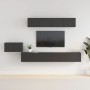 5-teiliges TV-Möbelset aus schwarzem Sperrholz von vidaXL, TV-Möbel - Ref: Foro24-3114431, Preis: 226,46 €, Rabatt: %