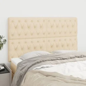 Headboards 4 units cream-colored fabric 80x7x78/88 cm by vidaXL, Headboards and footboards - Ref: Foro24-3116679, Price: 153,...