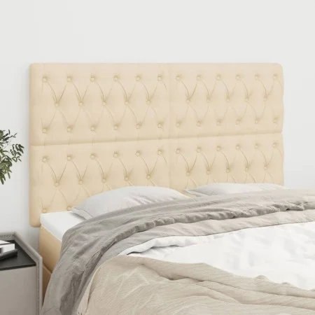 Headboards 4 units cream-colored fabric 80x7x78/88 cm by vidaXL, Headboards and footboards - Ref: Foro24-3116679, Price: 153,...