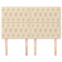 Headboards 4 units cream-colored fabric 80x7x78/88 cm by vidaXL, Headboards and footboards - Ref: Foro24-3116679, Price: 156,...