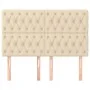 Headboards 4 units cream-colored fabric 80x7x78/88 cm by vidaXL, Headboards and footboards - Ref: Foro24-3116679, Price: 153,...