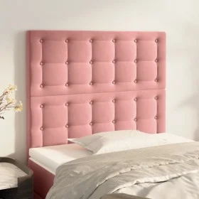 Cabeceros 2 unidades de terciopelo rosa 100x5x78/88 cm de vidaXL, Cabeceros y pies de cama - Ref: Foro24-3116813, Precio: 62,...