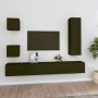 5-teiliges TV-Möbelset aus schwarzem Sperrholz von vidaXL, TV-Möbel - Ref: Foro24-3114447, Preis: 200,85 €, Rabatt: %