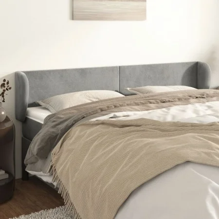 Cabecero de terciopelo gris claro 163x23x78/88 cm de vidaXL, Cabeceros y pies de cama - Ref: Foro24-3116918, Precio: 69,99 €,...