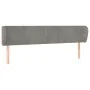Cabecero de terciopelo gris claro 163x23x78/88 cm de vidaXL, Cabeceros y pies de cama - Ref: Foro24-3116918, Precio: 69,99 €,...
