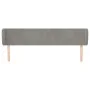 Cabecero de terciopelo gris claro 163x23x78/88 cm de vidaXL, Cabeceros y pies de cama - Ref: Foro24-3116918, Precio: 69,99 €,...
