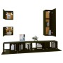5-teiliges TV-Möbelset aus schwarzem Sperrholz von vidaXL, TV-Möbel - Ref: Foro24-3114447, Preis: 200,85 €, Rabatt: %