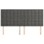 Cabeceros 4 unidades de terciopelo gris oscuro 100x5x78/88 cm de vidaXL, Cabeceros y pies de cama - Ref: Foro24-3116833, Prec...