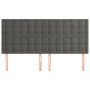 Kopfteile 4 Einheiten aus dunkelgrauem Samt 100x5x78/88 cm von vidaXL, Kopf- und Fußteile - Ref: Foro24-3116833, Preis: 100,3...