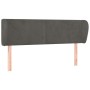 Kopfteil aus dunkelgrauem Samt, 147 x 23 x 78/88 cm von vidaXL, Kopf- und Fußteile - Ref: Foro24-3116913, Preis: 72,09 €, Rab...