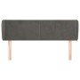 Kopfteil aus dunkelgrauem Samt, 147 x 23 x 78/88 cm von vidaXL, Kopf- und Fußteile - Ref: Foro24-3116913, Preis: 72,09 €, Rab...