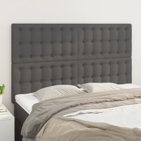 Headboards 4 units gray synthetic leather 72x5x78/88 cm by vidaXL, Headboards and footboards - Ref: Foro24-3116426, Price: 10...