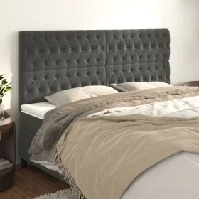 Kopfteile 4 Einheiten aus dunkelgrauem Samt 90x7x78/88 cm von vidaXL, Kopf- und Fußteile - Ref: Foro24-3116729, Preis: 123,76...