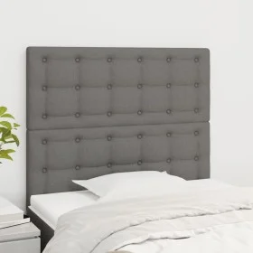 Headboards 2 units of dark gray fabric 90x5x78/88 cm by vidaXL, Headboards and footboards - Ref: Foro24-3116749, Price: 73,65...