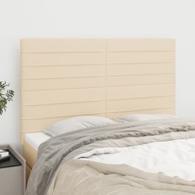 Headboards 4 units cream-colored fabric 72x5x78/88 cm by vidaXL, Headboards and footboards - Ref: Foro24-3116475, Price: 123,...