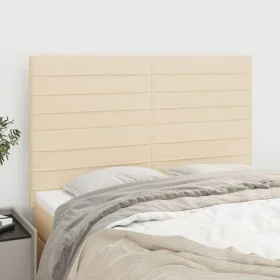 Headboards 4 units cream-colored fabric 72x5x78/88 cm by vidaXL, Headboards and footboards - Ref: Foro24-3116475, Price: 117,...
