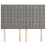 Headboards 4 units light gray velvet 72x5x78/88 cm by vidaXL, Headboards and footboards - Ref: Foro24-3116814, Price: 128,30 ...