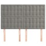 Kopfteile 4 Einheiten hellgrauer Samt 72x5x78/88 cm von vidaXL, Kopf- und Fußteile - Ref: Foro24-3116814, Preis: 126,63 €, Ra...