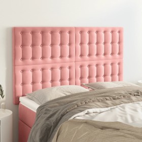 Kopfteile 4 Einheiten rosa Samt 72x5x78/88 cm von vidaXL, Kopf- und Fußteile - Ref: Foro24-3116819, Preis: 125,51 €, Rabatt: %