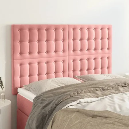 Cabeceros 4 unidades terciopelo rosa 72x5x78/88 cm de vidaXL, Cabeceros y pies de cama - Ref: Foro24-3116819, Precio: 121,65 ...