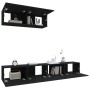 Set de muebles para TV 3 piezas madera contrachapada negro de vidaXL, Muebles TV - Ref: Foro24-3114479, Precio: 164,04 €, Des...