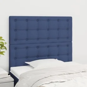Headboards 2 units of blue fabric 90x5x78/88 cm by vidaXL, Headboards and footboards - Ref: Foro24-3116754, Price: 64,65 €, D...