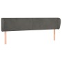 Kopfteil aus dunkelgrauem Samt, 163 x 23 x 78/88 cm von vidaXL, Kopf- und Fußteile - Ref: Foro24-3116919, Preis: 70,82 €, Rab...