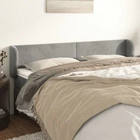 Light gray velvet headboard 183x23x78/88 cm by vidaXL, Headboards and footboards - Ref: Foro24-3116924, Price: 68,56 €, Disco...