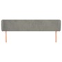 Hellgraues Samtkopfteil 183x23x78/88 cm von vidaXL, Kopf- und Fußteile - Ref: Foro24-3116924, Preis: 70,88 €, Rabatt: %