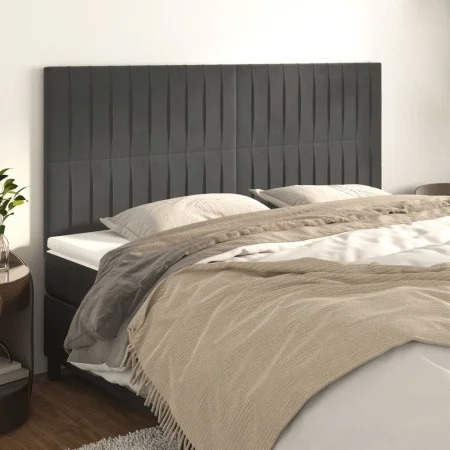 Headboards 4 units of dark gray velvet 80x5x78/88 cm by vidaXL, Headboards and footboards - Ref: Foro24-3116625, Price: 108,3...