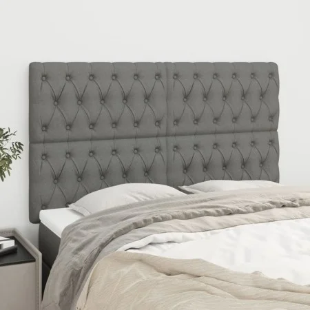 Headboards 4 units of dark gray fabric 80x7x78/88 cm by vidaXL, Headboards and footboards - Ref: Foro24-3116675, Price: 132,1...
