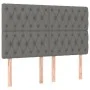 Headboards 4 units of dark gray fabric 80x7x78/88 cm by vidaXL, Headboards and footboards - Ref: Foro24-3116675, Price: 132,1...