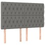 Kopfteile 4 Einheiten aus dunkelgrauem Stoff 80x7x78/88 cm von vidaXL, Kopf- und Fußteile - Ref: Foro24-3116675, Preis: 134,9...