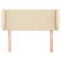 Cream fabric headboard 103x23x78/88 cm by vidaXL, Headboards and footboards - Ref: Foro24-3116999, Price: 48,69 €, Discount: %