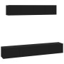 4-teiliges TV-Möbelset aus schwarzem Sperrholz von vidaXL, TV-Möbel - Ref: Foro24-3114535, Preis: 193,43 €, Rabatt: %