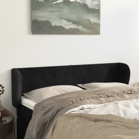Kopfteil aus schwarzem Samt, 147 x 23 x 78/88 cm von vidaXL, Kopf- und Fußteile - Ref: Foro24-3116914, Preis: 72,01 €, Rabatt: %