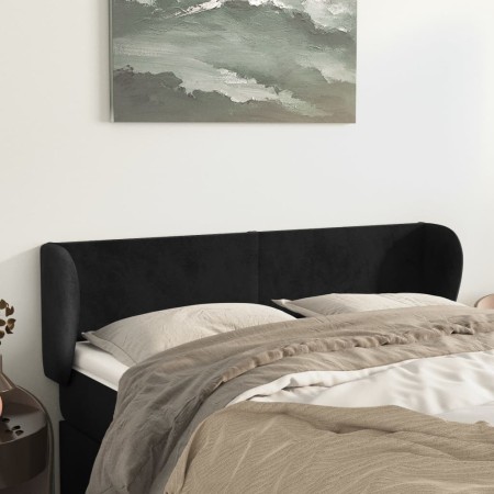 Kopfteil aus schwarzem Samt, 147 x 23 x 78/88 cm von vidaXL, Kopf- und Fußteile - Ref: Foro24-3116914, Preis: 72,01 €, Rabatt: %