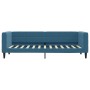 Sofá cama con colchón terciopelo azul 80x200 cm