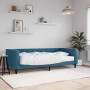 Sofá cama con colchón terciopelo azul 90x200 cm
