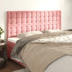 Headboards 4 units of pink velvet 80x5x78/88 cm by vidaXL, Headboards and footboards - Ref: Foro24-3116825, Price: 125,25 €, ...