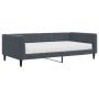 Sofá cama con colchón terciopelo gris oscuro 100x200 cm