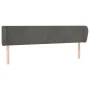 Cabecero de terciopelo gris oscuro 183x23x78/88 cm de vidaXL, Cabeceros y pies de cama - Ref: Foro24-3116925, Precio: 67,87 €...