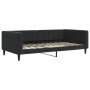 Sofá cama con colchón terciopelo negro 100x200 cm
