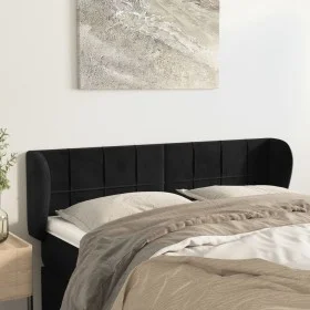Kopfteil aus schwarzem Samt, 147 x 23 x 78/88 cm von vidaXL, Kopf- und Fußteile - Ref: Foro24-3117194, Preis: 82,01 €, Rabatt: %