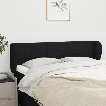 Cabecero de tela negro 147x23x78/88 cm de vidaXL, Cabeceros y pies de cama - Ref: Foro24-3117144, Precio: 77,68 €, Descuento: %