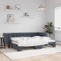 Sofá cama nido terciopelo gris oscuro 80x200 cm