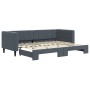 Sofá cama nido terciopelo gris oscuro 80x200 cm