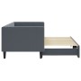 Sofá cama nido terciopelo gris oscuro 80x200 cm