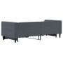 Sofá cama nido terciopelo gris oscuro 80x200 cm